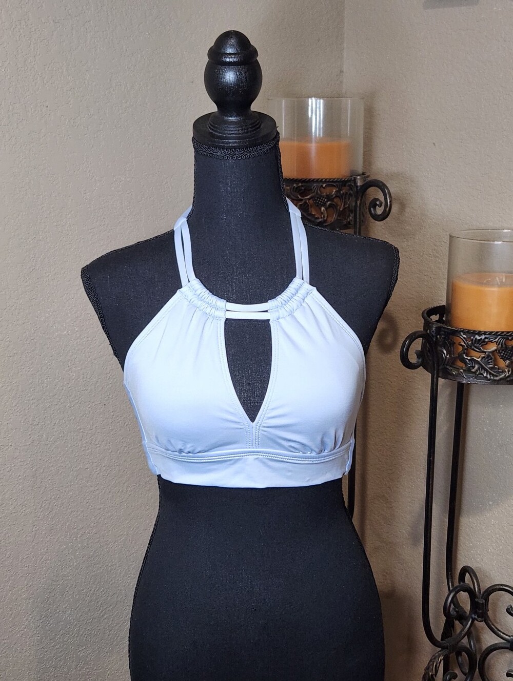 Gibson Latimer Light Blue Halter Keyhole Swim Top Size XS